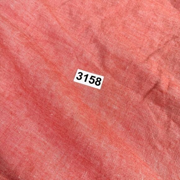 Paradise Collection Shirt Mens Medium REd Linen Blend Button Up Beach - Picture 6 of 8